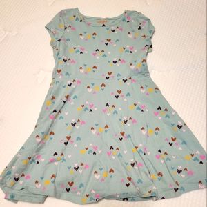 Blue Headt Print Skater Dress